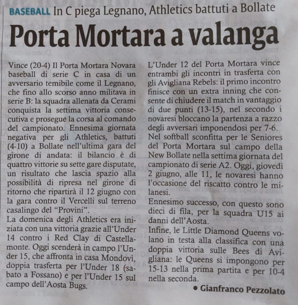 portamortara baseball softball