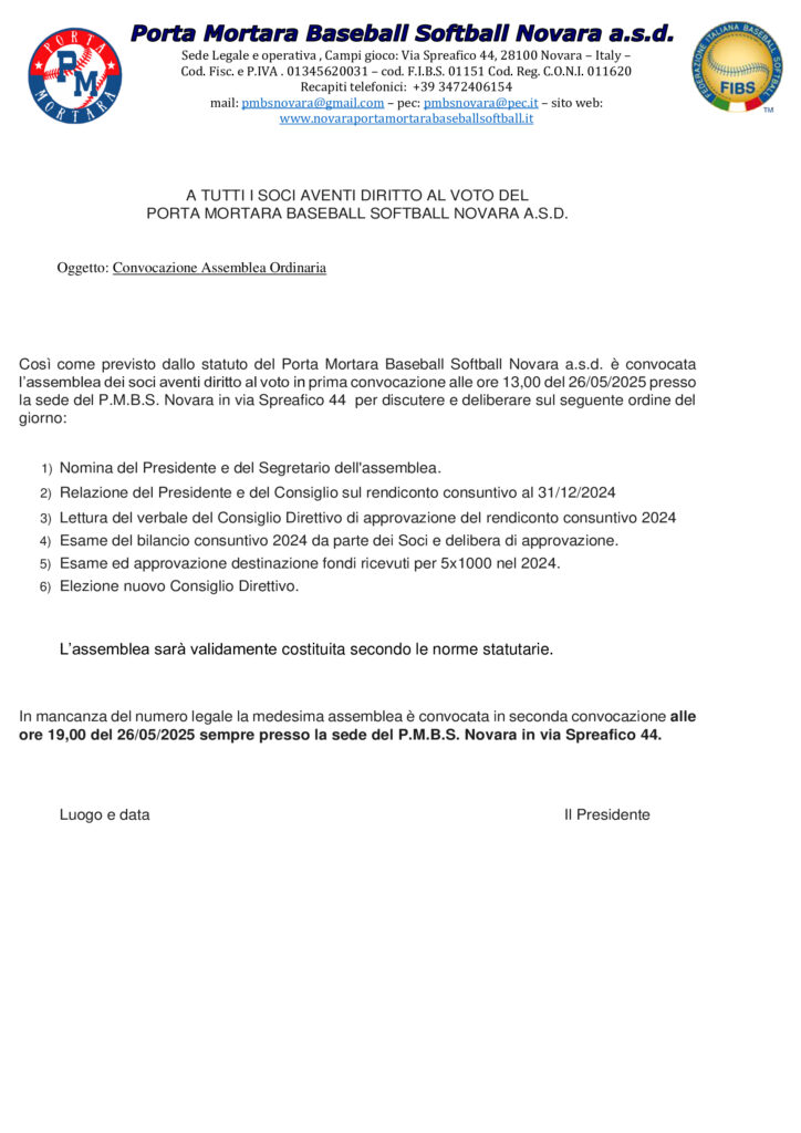 assemblea portamortara