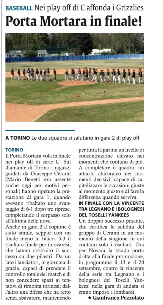 portamortara baseball e softball